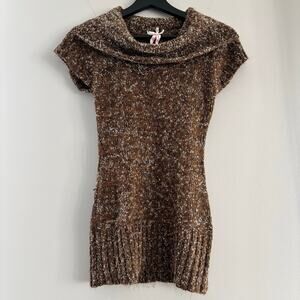 Derek Heart Y2K Marbled Tunic Sweater Size Medium